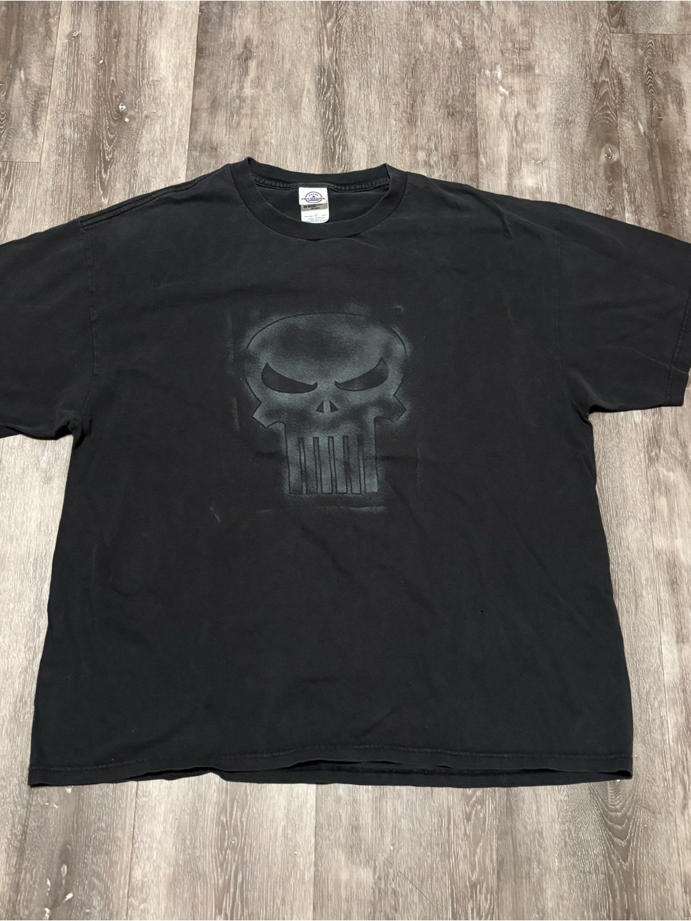 Men's Black Graphic Punisher Skull T-Shirt